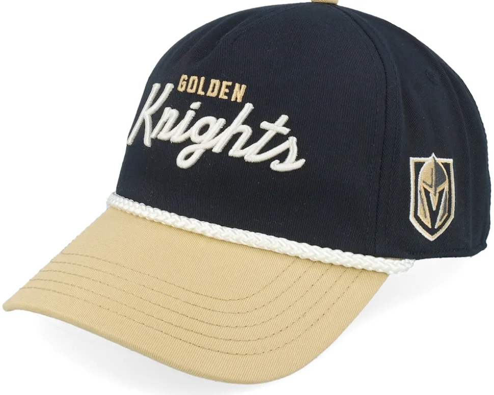 Vegas Golden Knights Roscoe Black/Beige A-frame Adjustable - American Needle