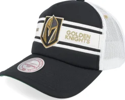 Vegas Golden Knights Sideline Black/White A-frame Trucker - Mitchell & Ness