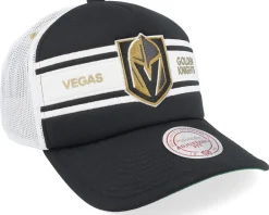 Vegas Golden Knights Sideline Black/White A-frame Trucker - Mitchell & Ness