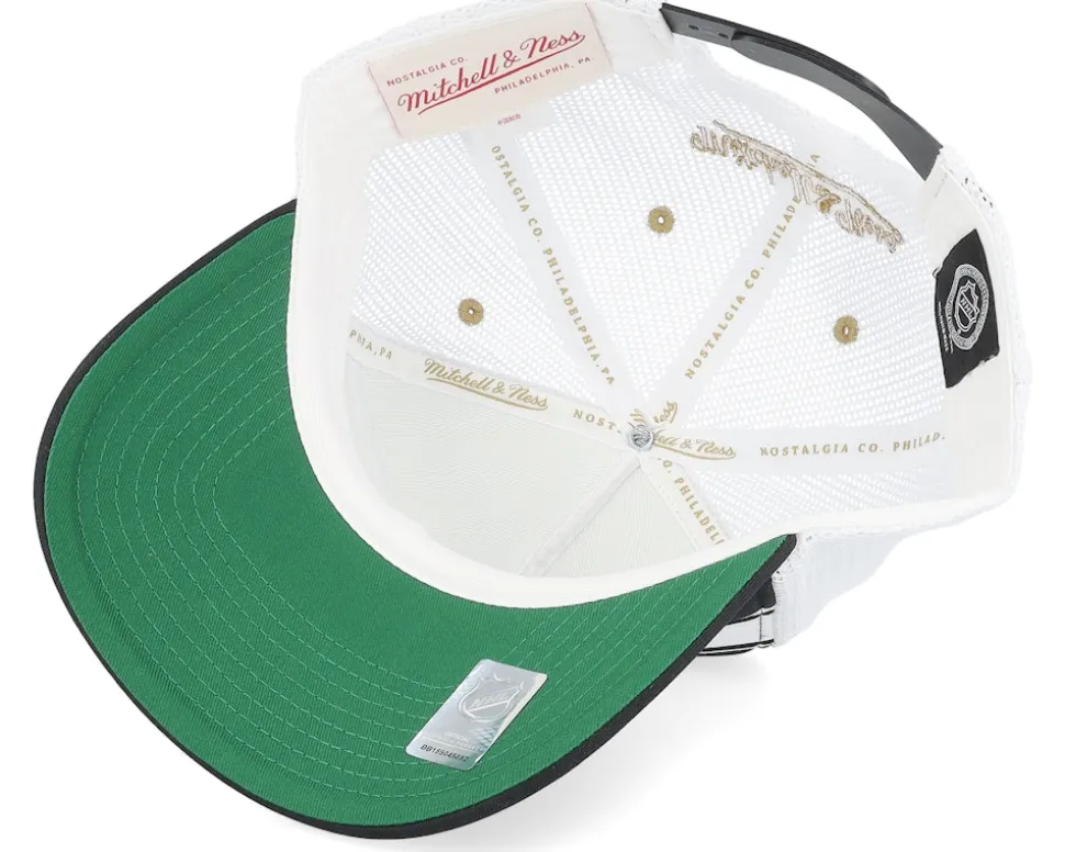 Vegas Golden Knights Sideline Black/White A-frame Trucker - Mitchell & Ness