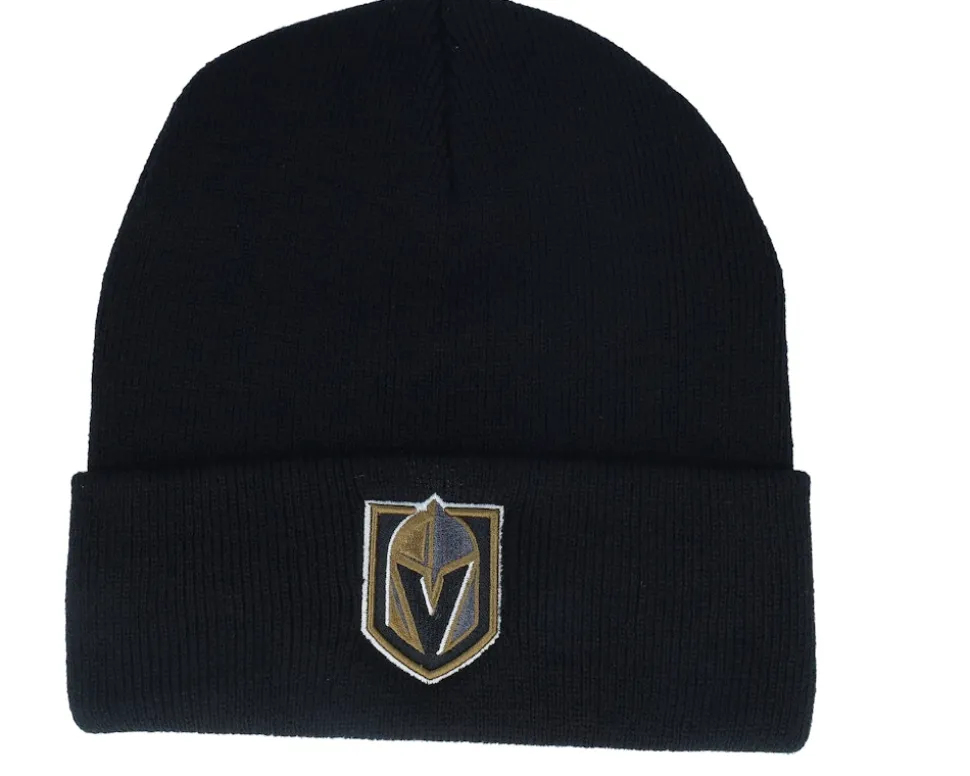 Vegas Golden Knights Terrain Knit Solid Black Cuff - American Needle