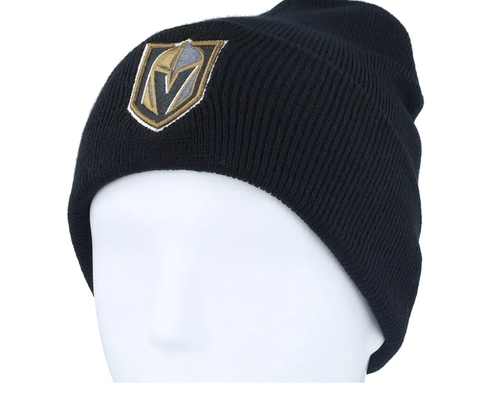 Vegas Golden Knights Terrain Knit Solid Black Cuff - American Needle