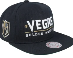 Vegas Golden Knights Triple Play Black Snapback - Mitchell & Ness
