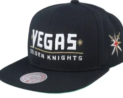 Vegas Golden Knights Triple Play Black Snapback - Mitchell & Ness