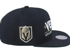 Vegas Golden Knights Triple Play Black Snapback - Mitchell & Ness