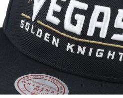 Vegas Golden Knights Triple Play Black Snapback - Mitchell & Ness