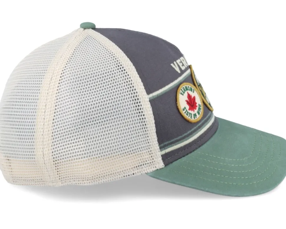 Vermont Domino Ivory/Cool Grey/Cedar Trucker - American Needle