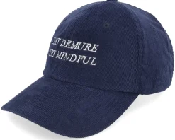 Very Demure Very Mindful Corduroy Navy Dad Cap - Scenes
