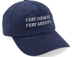 Very Demure Very Mindful Corduroy Navy Dad Cap - Scenes