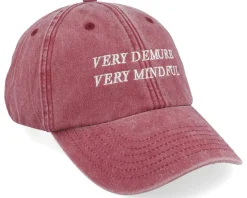 Very Demure Very Mindful Washed Red Dad Cap - Scenes