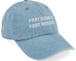 Very Demure Very Mindful Denim Light Blue Dad Cap - Scenes