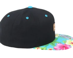 Vibes Patch Hawaiian Black/Aqua Snapback - Iconic
