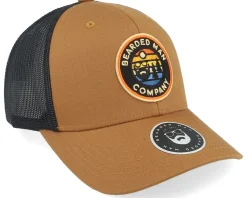Vibrant Sunset Patch Caramel/Black Trucker - Bearded Man