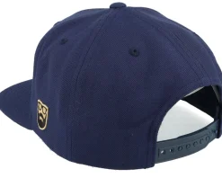 Vibrant Sunset Patch Navy Blue Snapback - Bearded Man