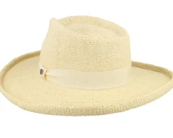 Victoria Straw Natural/Oat Milk Fedora - Brixton