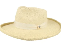Victoria Straw Natural/Oat Milk Fedora - Brixton