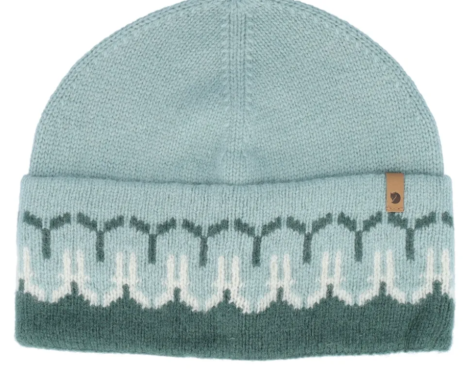 Övik Path Knit Beanie Deep Patina/Misty Green Cuff - Fjällräven