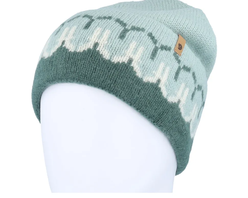 Övik Path Knit Beanie Deep Patina/Misty Green Cuff - Fjällräven