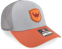 Viking Horned Helmet Heather Grey/Orange Trucker - Vikings