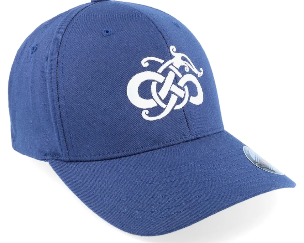 Viking Knot Worm White Navy Flexfit - Vikings