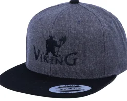Viking Warrior Logo Charcoal Grey/Black Snapback - Vikings