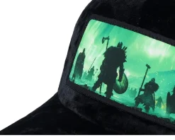 Vikings Aurora Sky Velvet Black A-frame Trucker - Calza Pennello