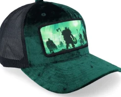Vikings Aurora Sky Velvet Green/Black A-Frame Trucker - Calza Pennello