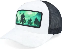 Vikings Aurora Sky Velvet White/Black A-Frame Trucker - Calza Pennello