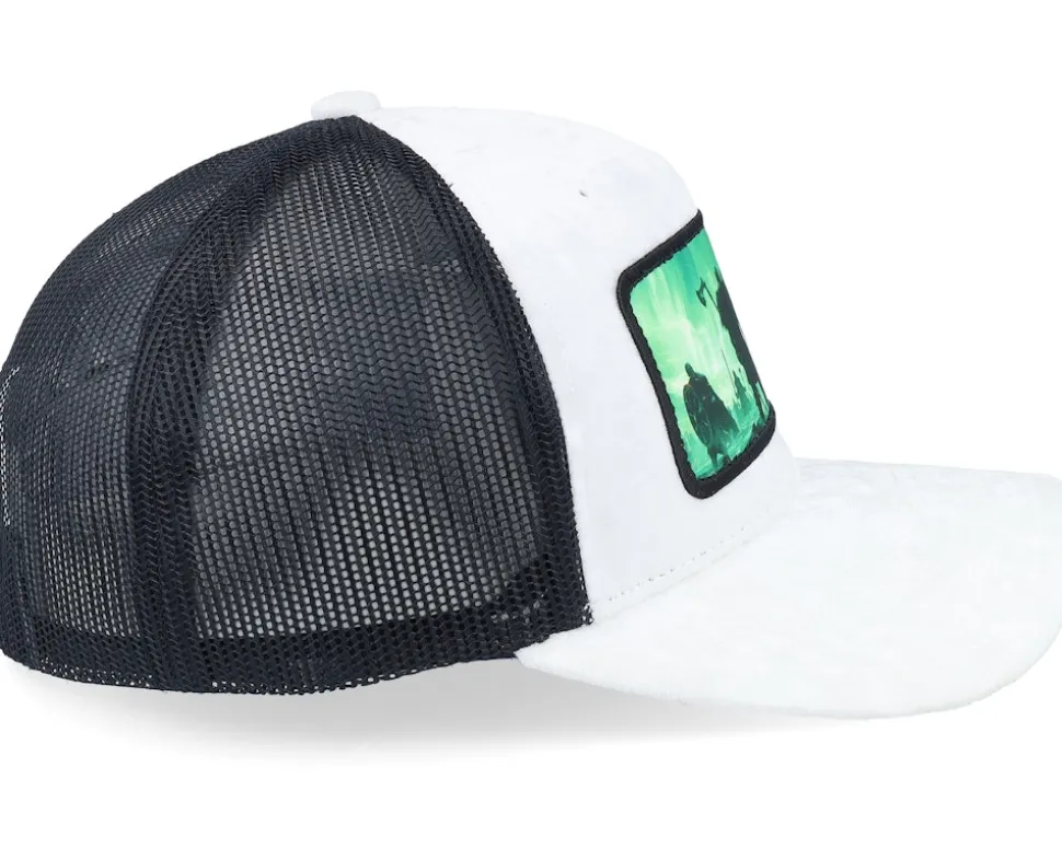 Vikings Aurora Sky Velvet White/Black A-Frame Trucker - Calza Pennello