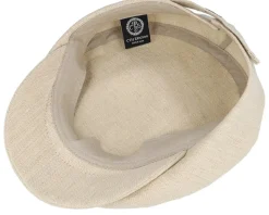 Viktor Herringbone Hemp Natural Flat Cap - CTH Ericson