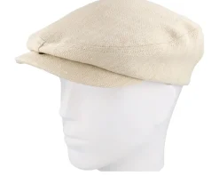 Viktor Herringbone Hemp Natural Flat Cap - CTH Ericson
