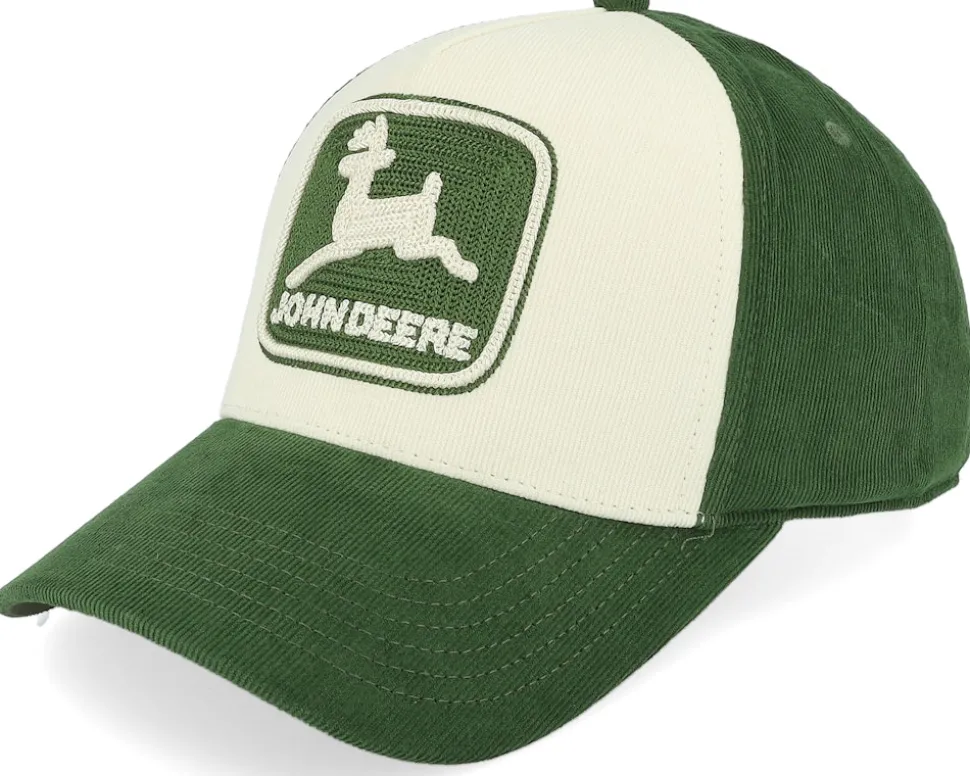 Vintage Chain Stitch Green/Ivory Adjustable - John Deere