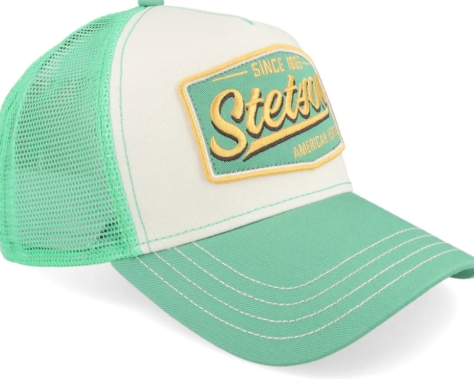 Vintage Mint/Off White A-Frame Trucker - Stetson