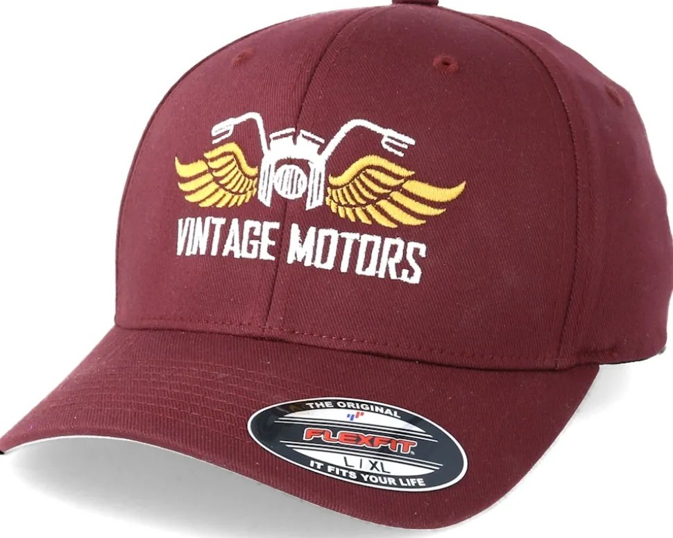 Vintage Motors Maroon Flexfit - Born To Ride