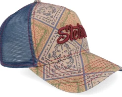 Vintage Print Blue Vintage Print A-Frame Trucker - Stetson