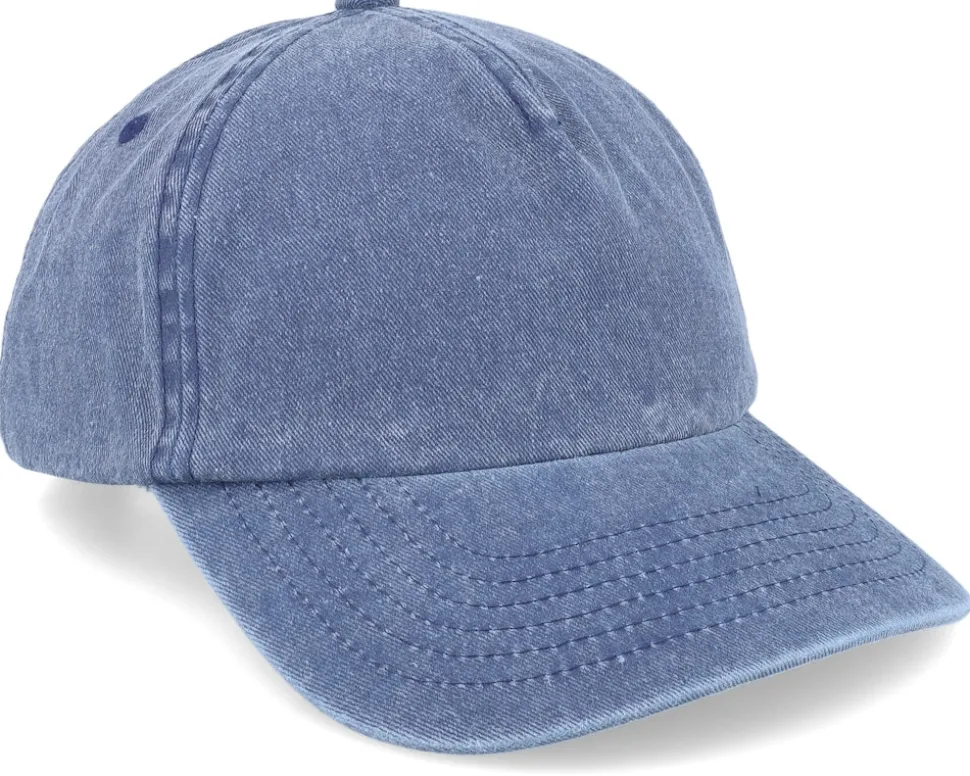 Vintage Washed Blue A-Frame Dad Cap - Beechfield
