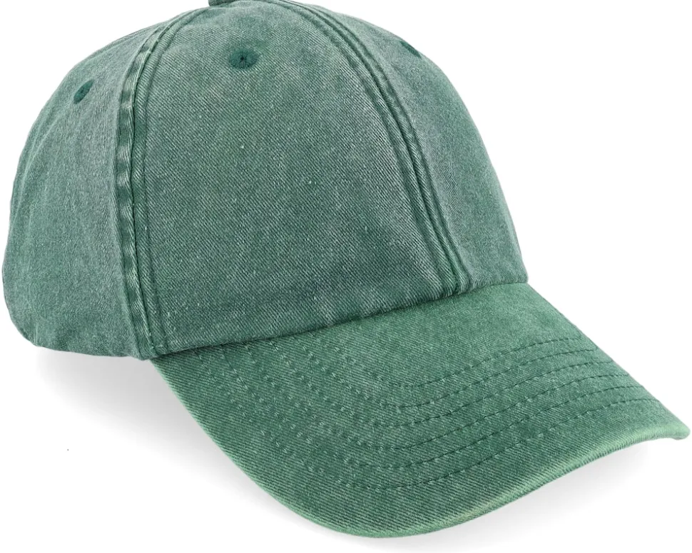Vintage Washed Bottle Green Dad Cap - Beechfield