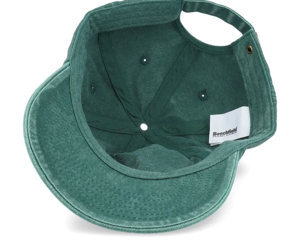 Vintage Washed Bottle Green A-Frame Dad Cap - Beechfield