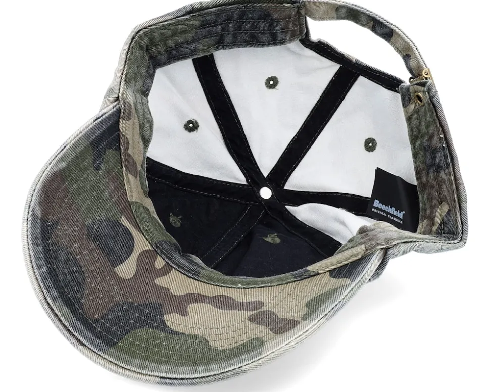 Vintage Washed Jungle Camo Dad Cap - Beechfield
