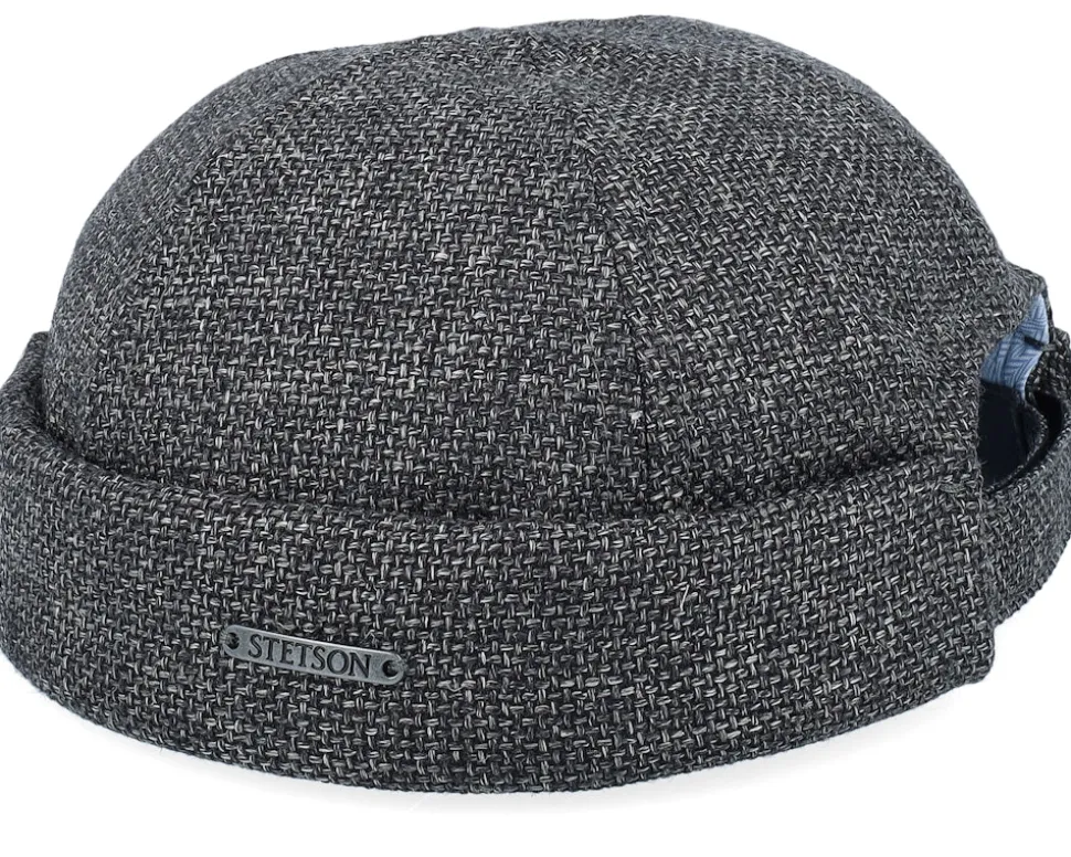 Virgin Wool/Linen Black Docker - Stetson