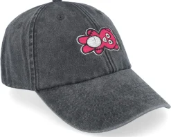 Vodoo Pink Teddy Washed Black Dad Cap - Abducted