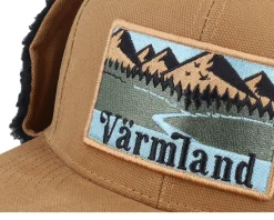 Värmland Canvas Flatbrim Caramel/Black Earflap - Wild Spirit
