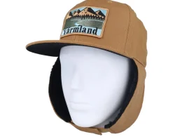 Värmland Canvas Flatbrim Caramel/Black Earflap - Wild Spirit