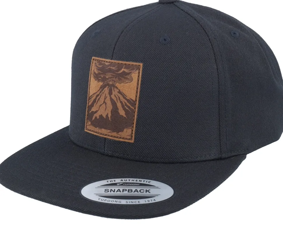 Vulcano Brown Patch Black Snapback - Wild Spirit