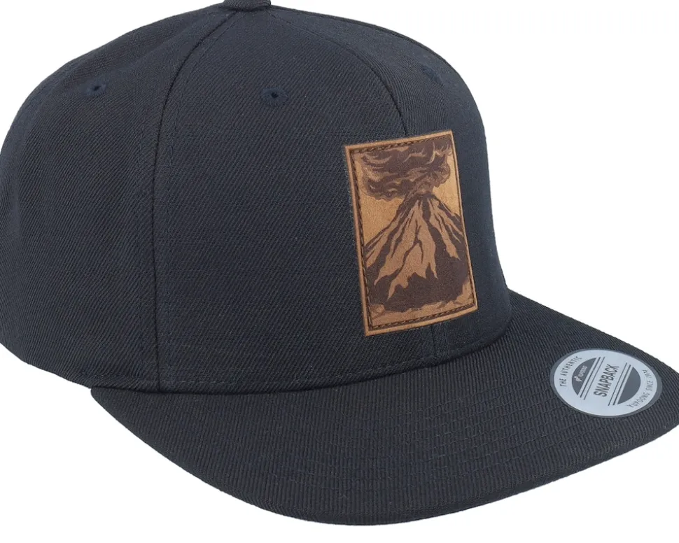 Vulcano Brown Patch Black Snapback - Wild Spirit
