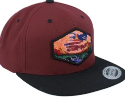 Vulcano Maroon Black Snapback - Wild Spirit