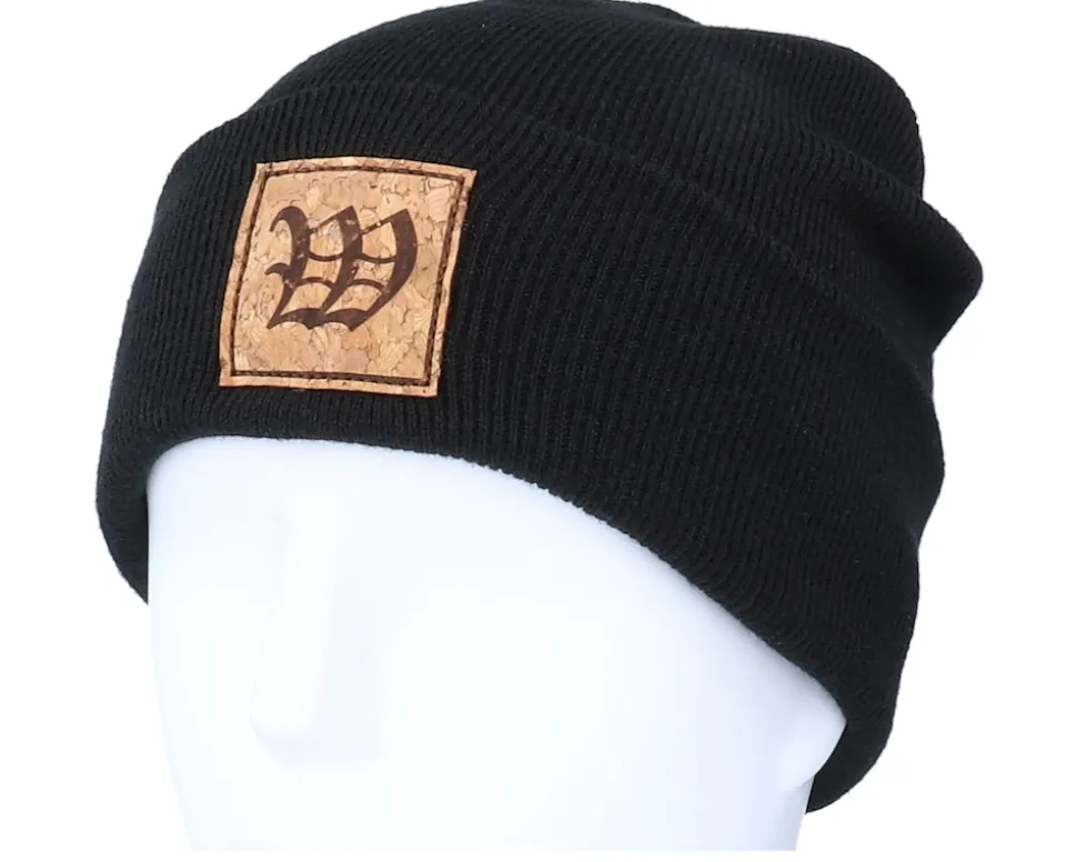 W Letter Patch Black Cuff - Iconic