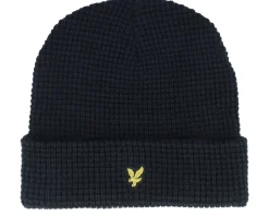 Waffle Beanie Jet Black Cuff - Lyle & Scott