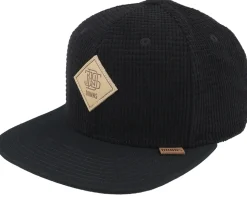 Waffle Corduroy Black Snapback - Djinns