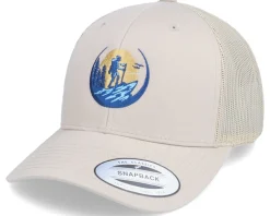 Wanderlust Logo Khaki Trucker - Wild Spirit